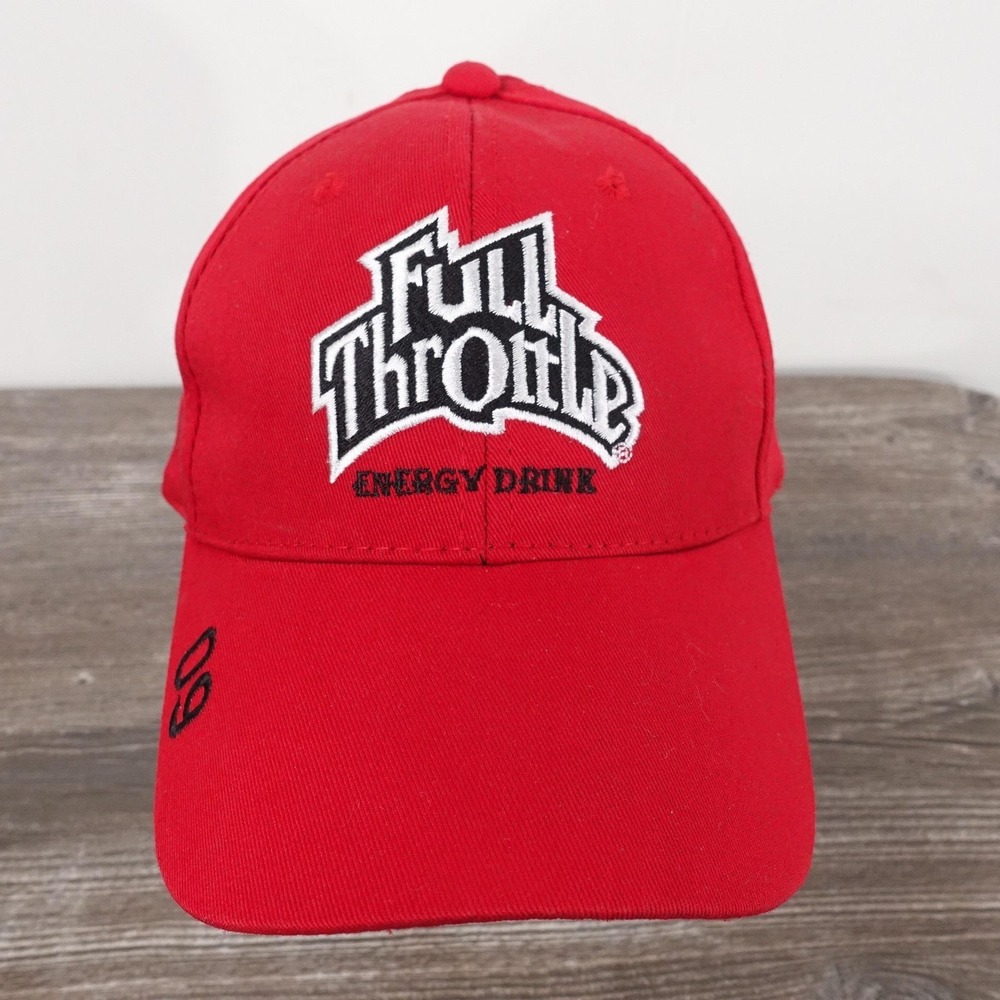 Full Throttle Energy Drink Red Main Gate Hat Cap Strap Back NHRA Racing